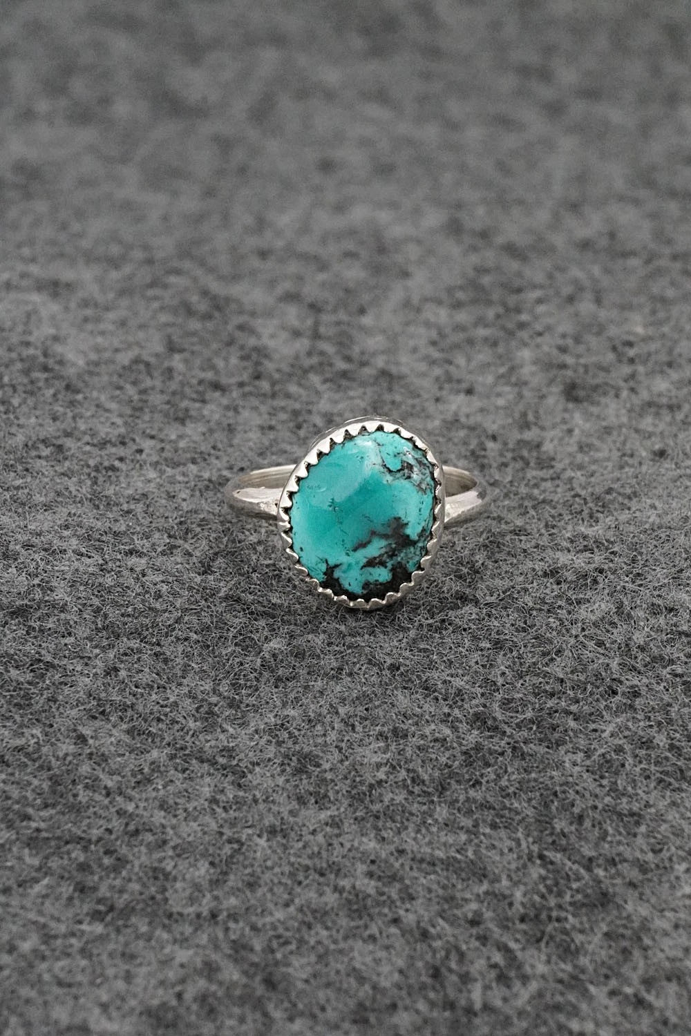 Turquoise & Sterling Silver Ring - Darius Arviso - Size 6