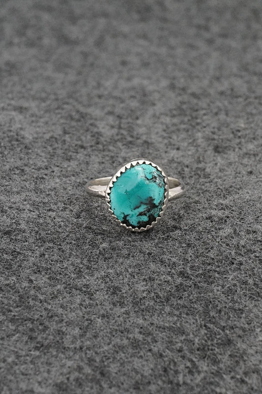 Turquoise & Sterling Silver Ring - Darius Arviso - Size 6