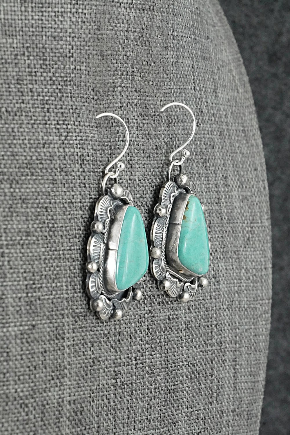 Turquoise & Sterling Silver Earrings - Jackson Hoskie