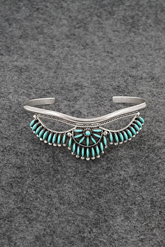 Turquoise & Sterling Silver Bracelet - Stewart Nakatewa