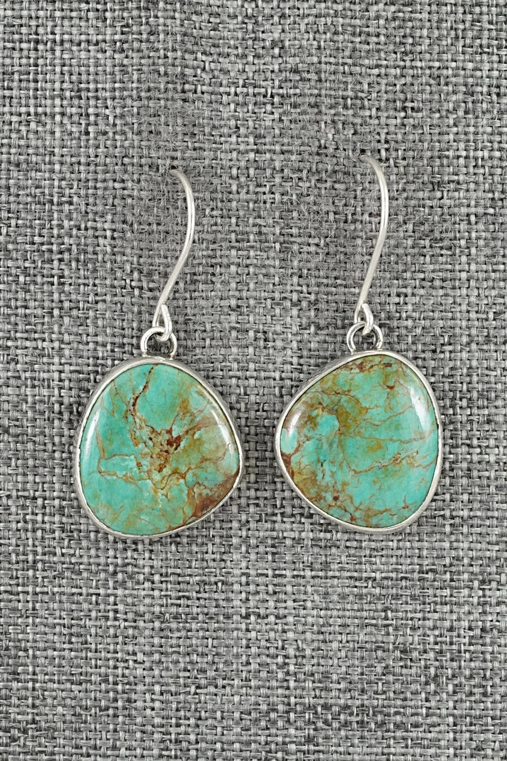 Turquoise & Sterling Silver Earrings - Eugene Gruber