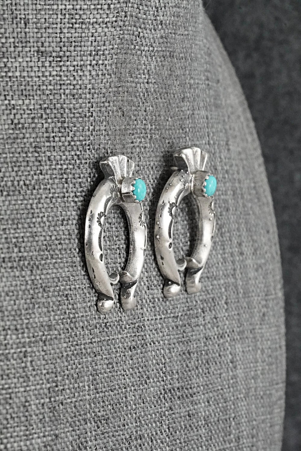 Turquoise & Sterling Silver Earrings - Adrienne Gordon