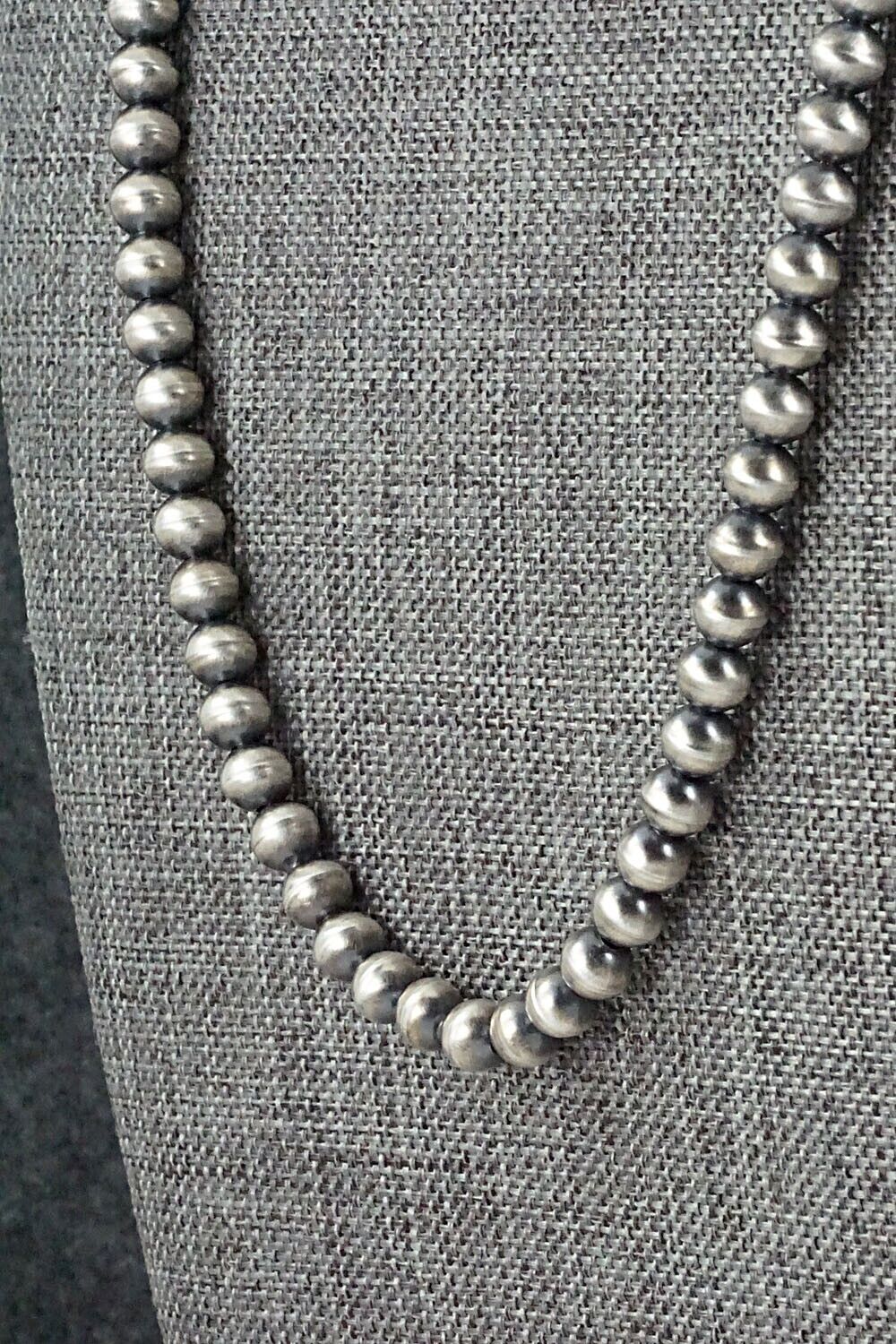 Sterling Silver Navajo Pearl Necklace - Dorinda Mariano