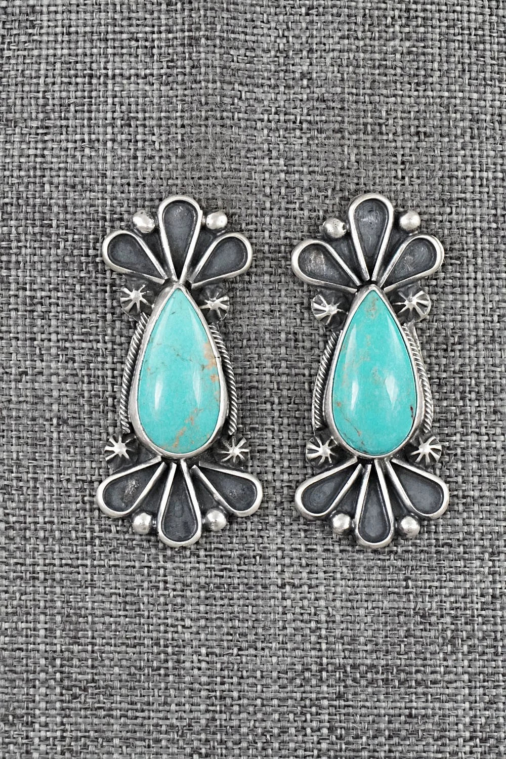Turquoise & Sterling Silver Earrings - Bobby Johnson