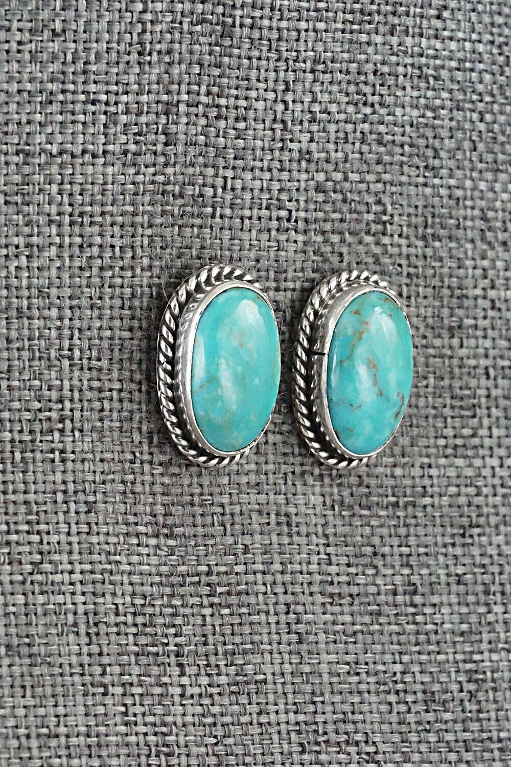 Turquoise & Sterling Silver Earrings - Marco Begaye