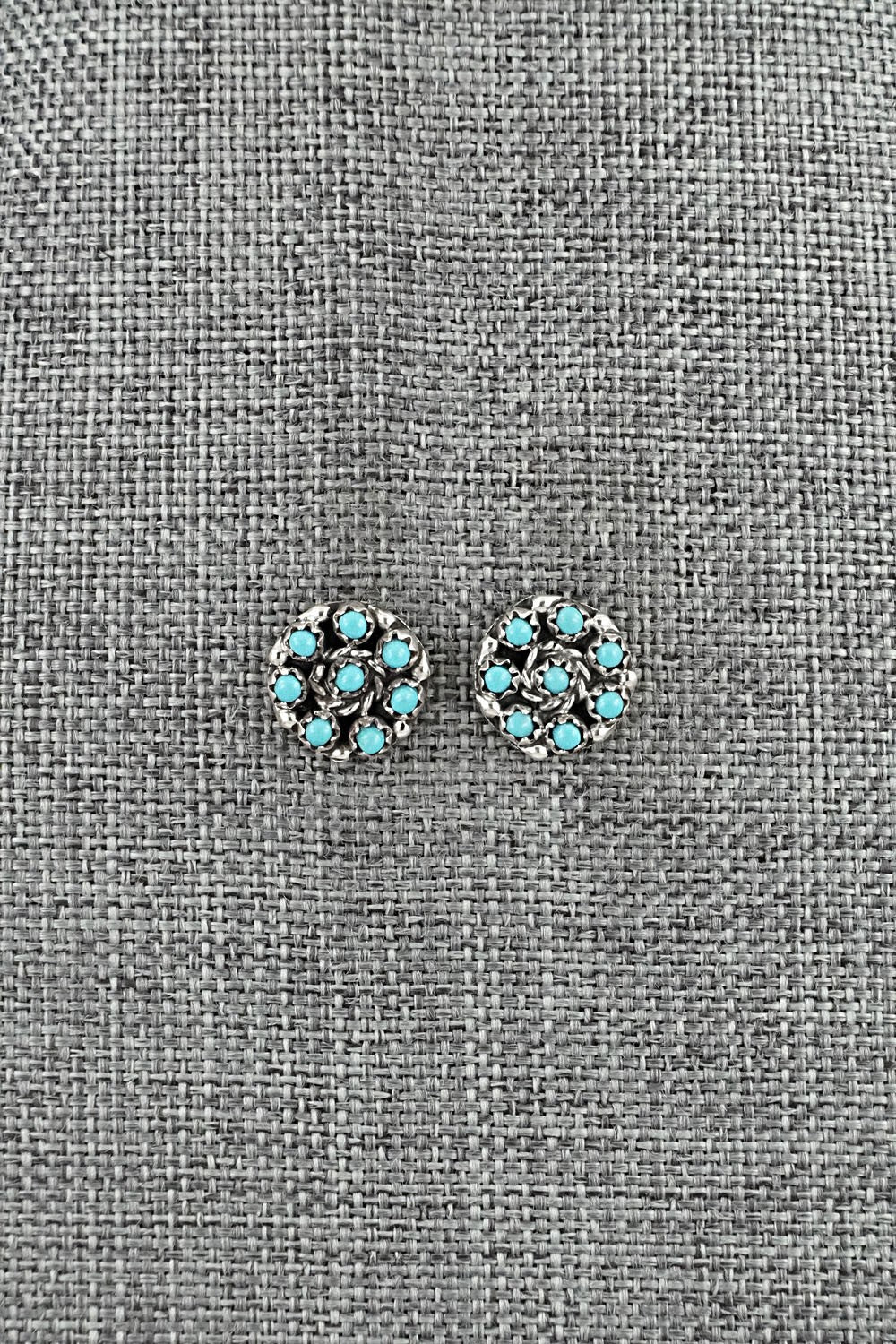Turquoise & Sterling Silver Earrings - Randy Hooee