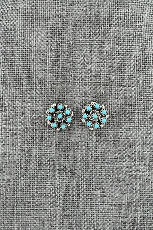 Turquoise & Sterling Silver Earrings - Randy Hooee