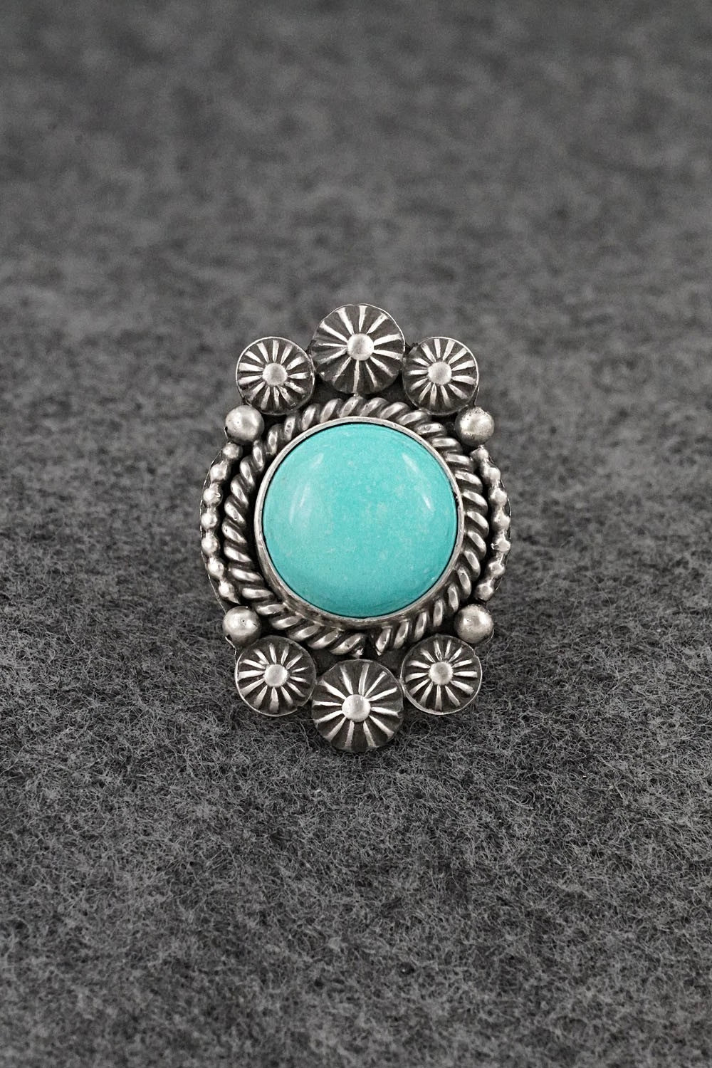 Turquoise & Sterling Silver Ring - Michael Calladitto - Size 7