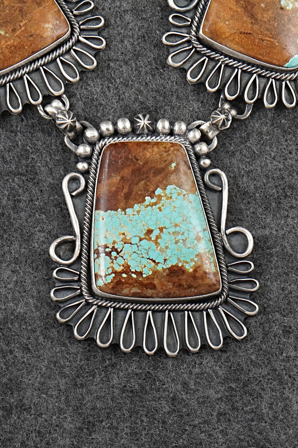 Turquoise & Sterling Silver Necklace and Earrings Set - Bob Becenti