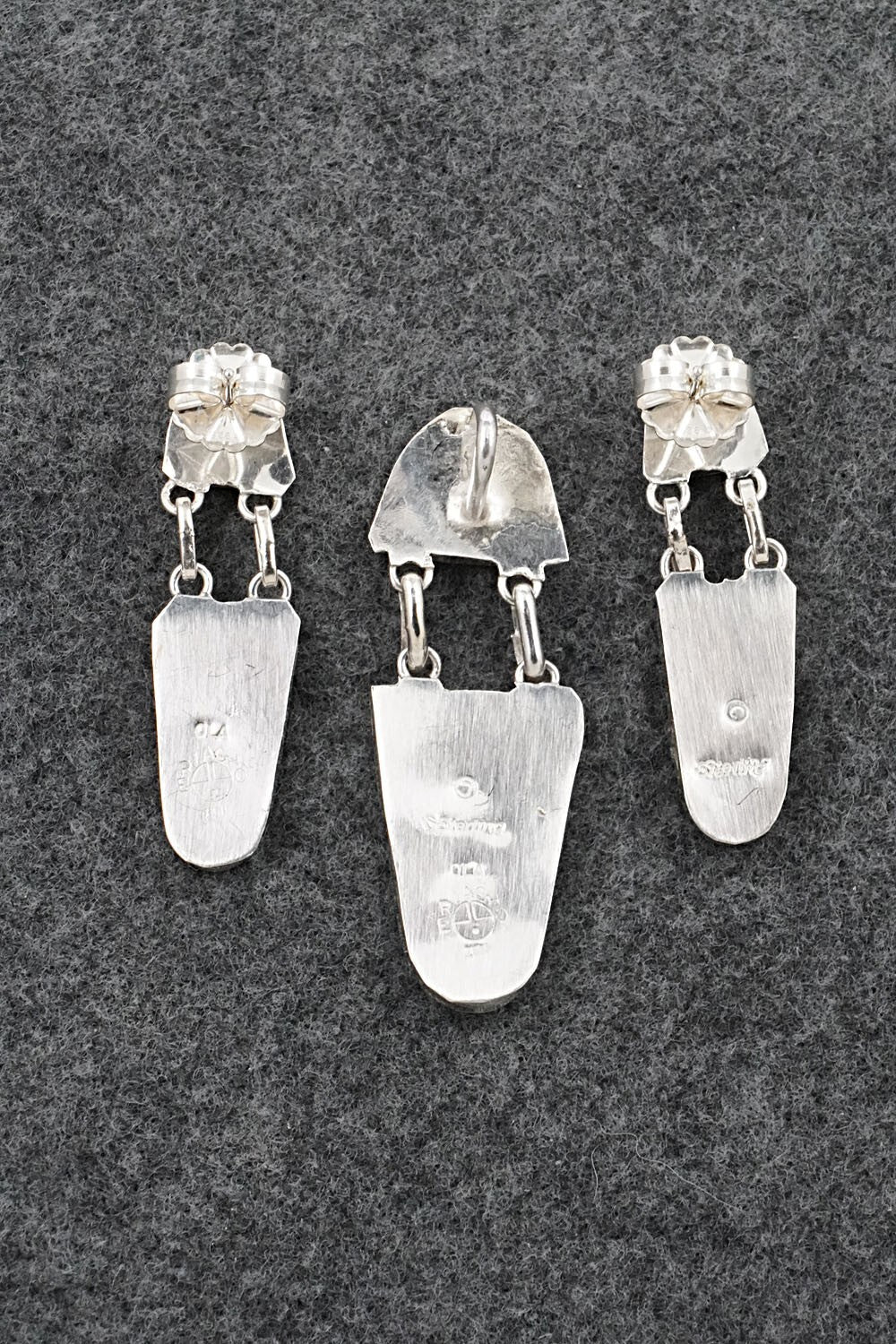 Multi-Stone & Sterling Silver Pendant and Earrings Set - Ola Eriacho