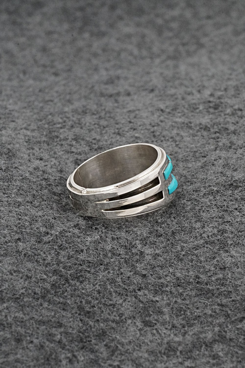 Turquoise & Sterling Silver Ring - Wilbert Muskett Jr. - Size 7.5