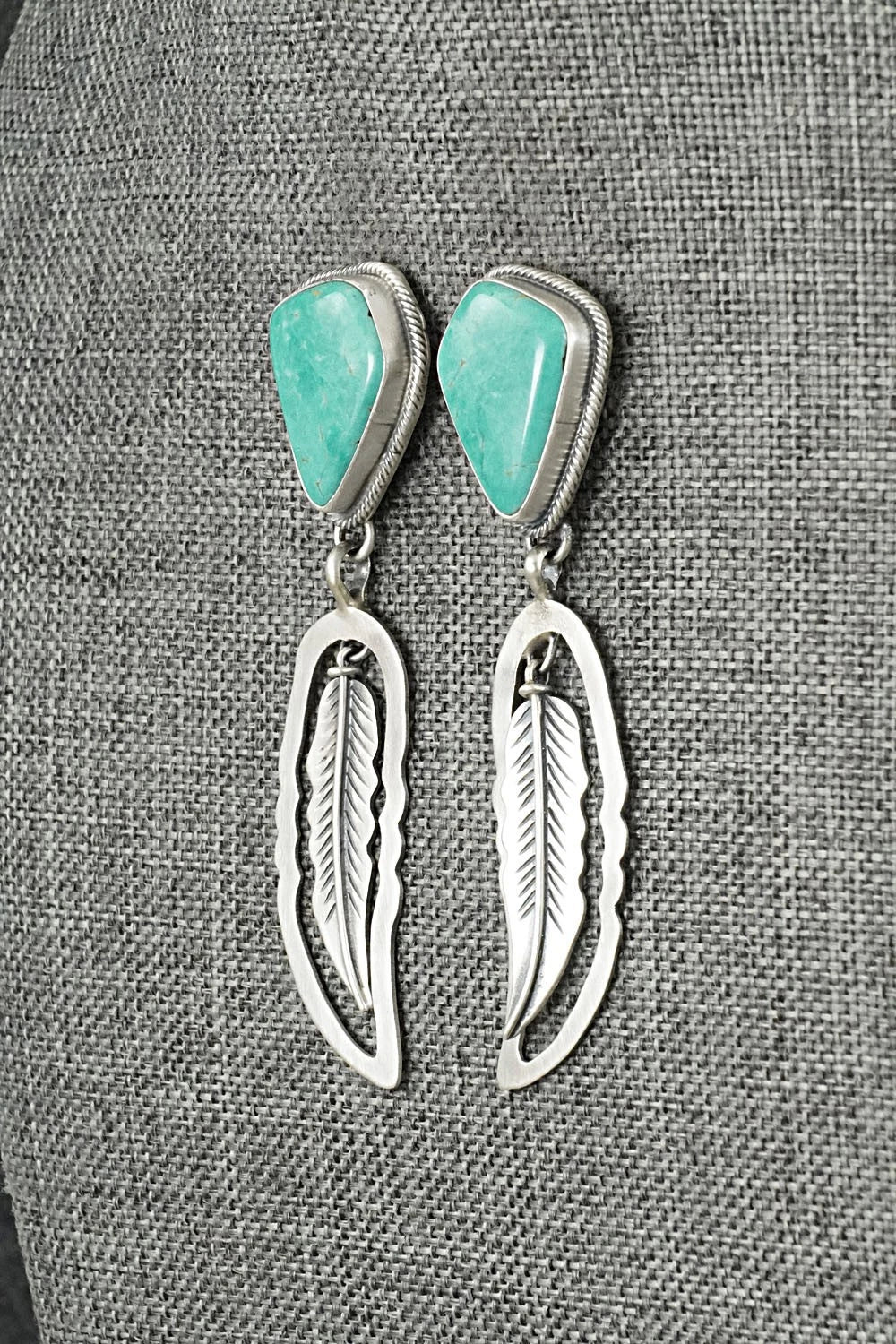 Turquoise & Sterling Silver Earrings - Darrin Livingston