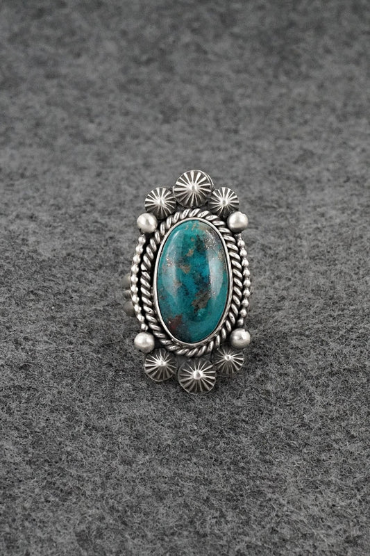 Turquoise & Sterling Silver Ring - Michael Calladitto - Size 8.5