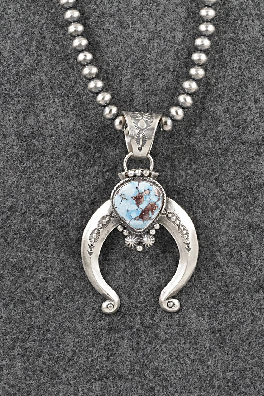 Turquoise & Sterling Silver Necklace - Samuel Yellowhair