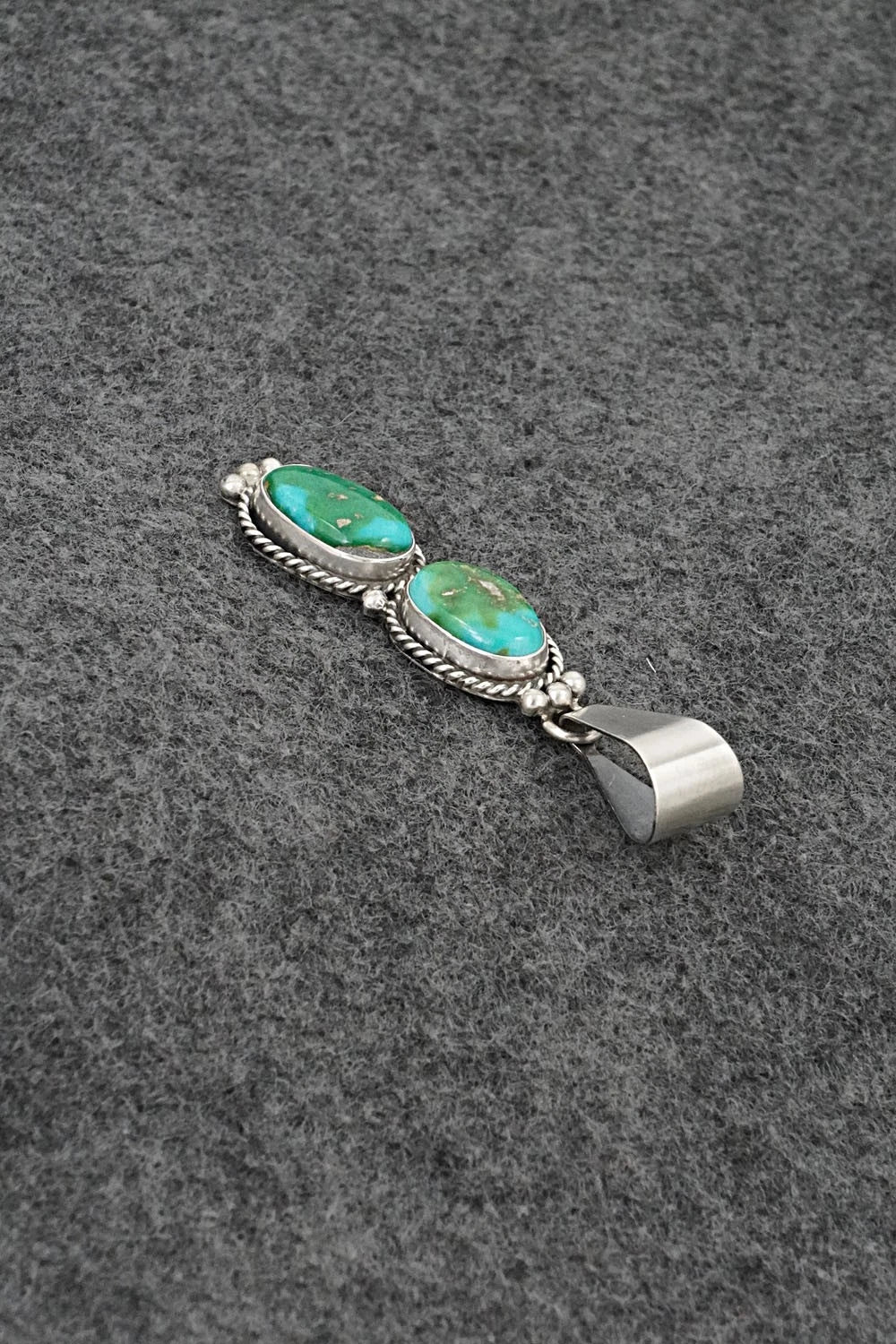 Turquoise & Sterling Silver Pendant - Rena Begay