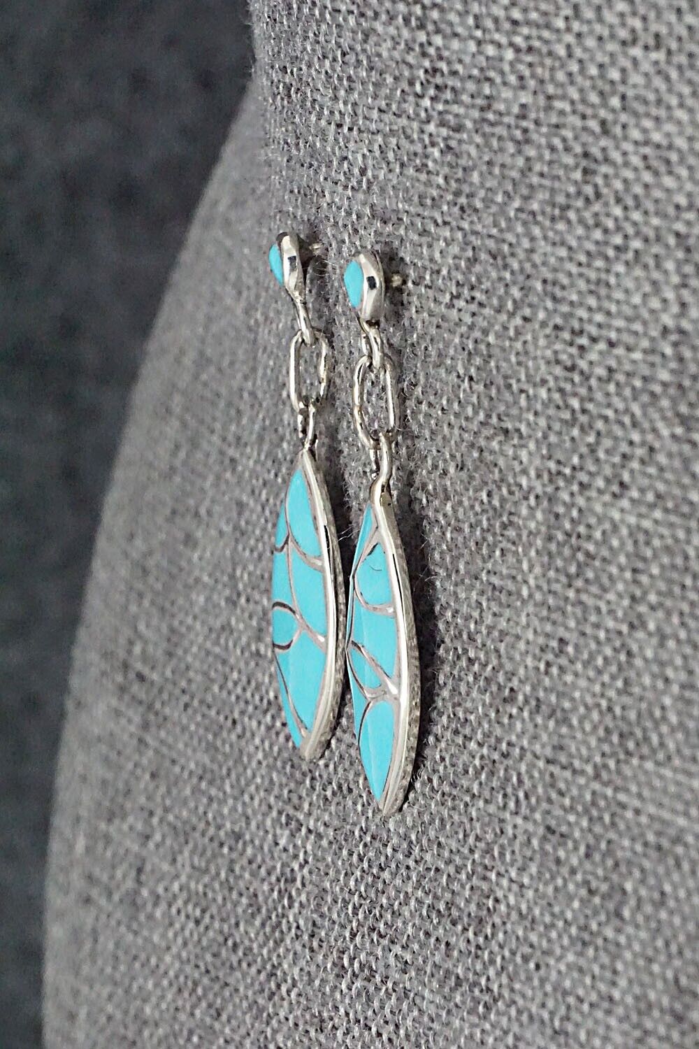 Turquoise & Sterling Silver Earrings - Orena Leekya