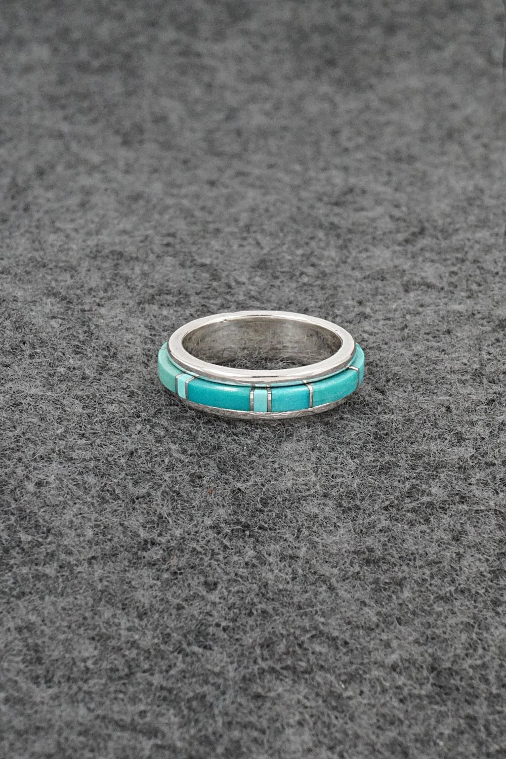 Turquoise & Sterling Silver Ring - Harold Tsosie - Size 6