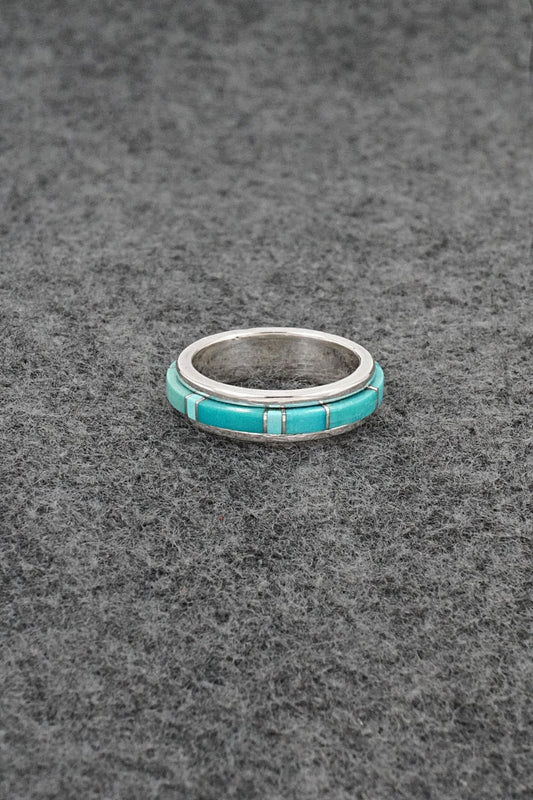 Turquoise & Sterling Silver Ring - Harold Tsosie - Size 6
