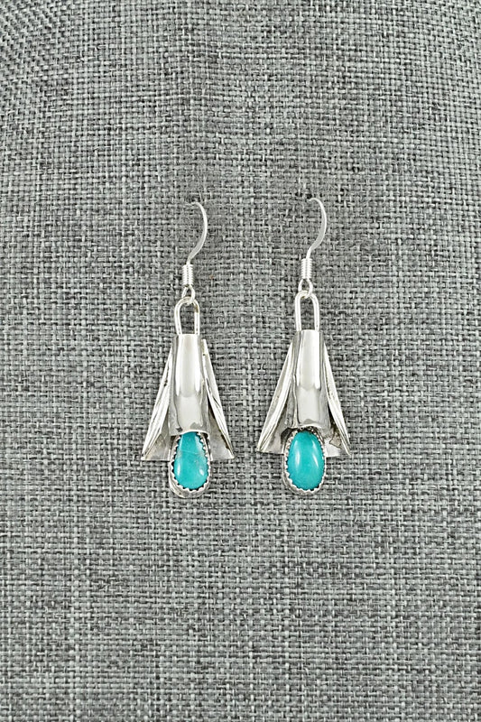 Turquoise & Sterling Silver Earrings - Louise Yazzie