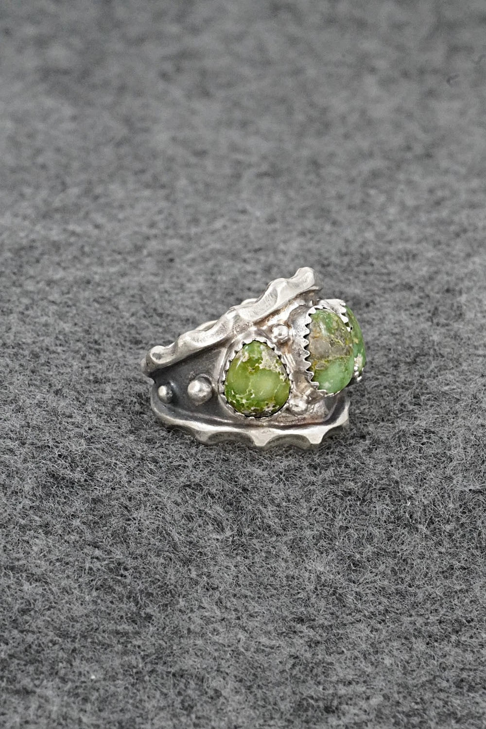Turquoise & Sterling Silver Ring - Genevieve Francisco - Size 7
