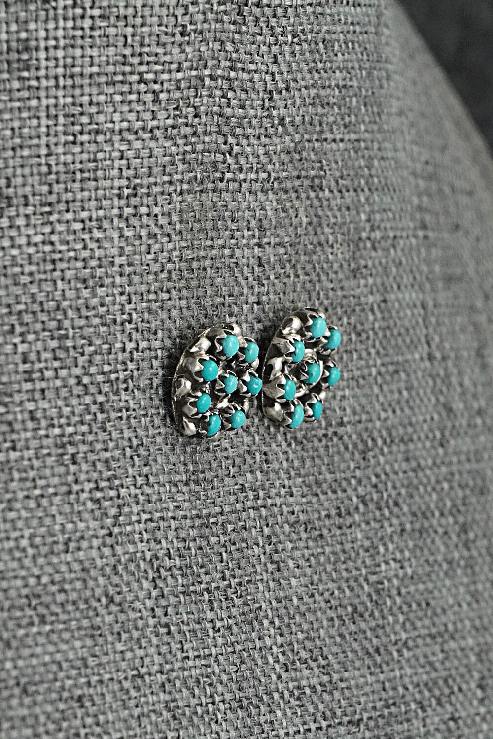 Turquoise & Sterling Silver Earrings - Randy Hooee