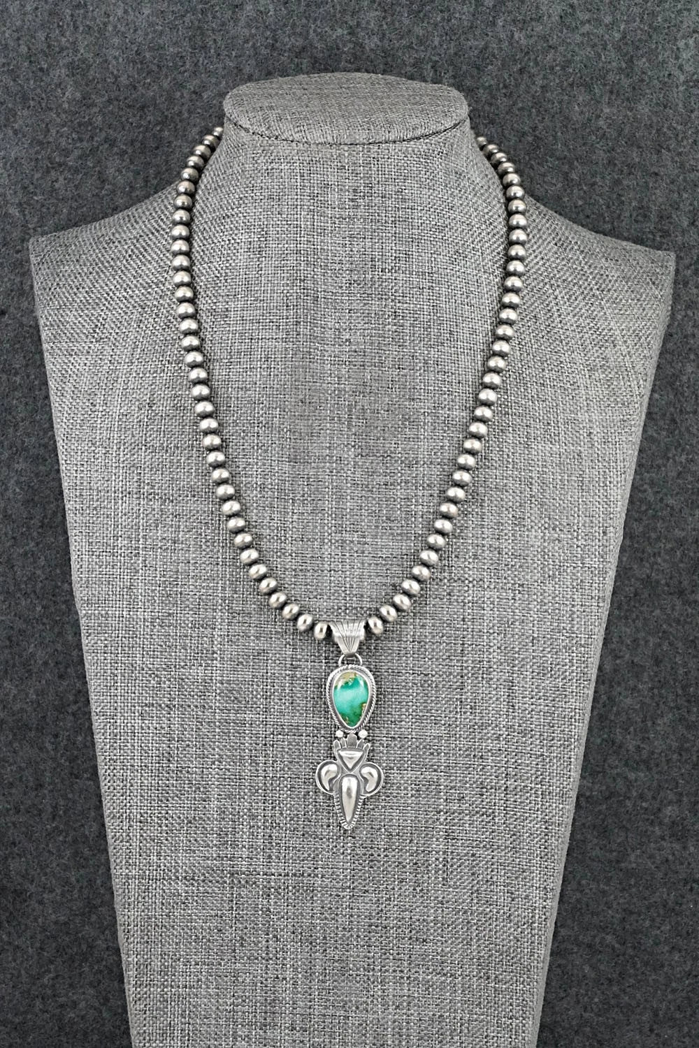 Turquoise & Sterling Silver Necklace - Gary Shorty