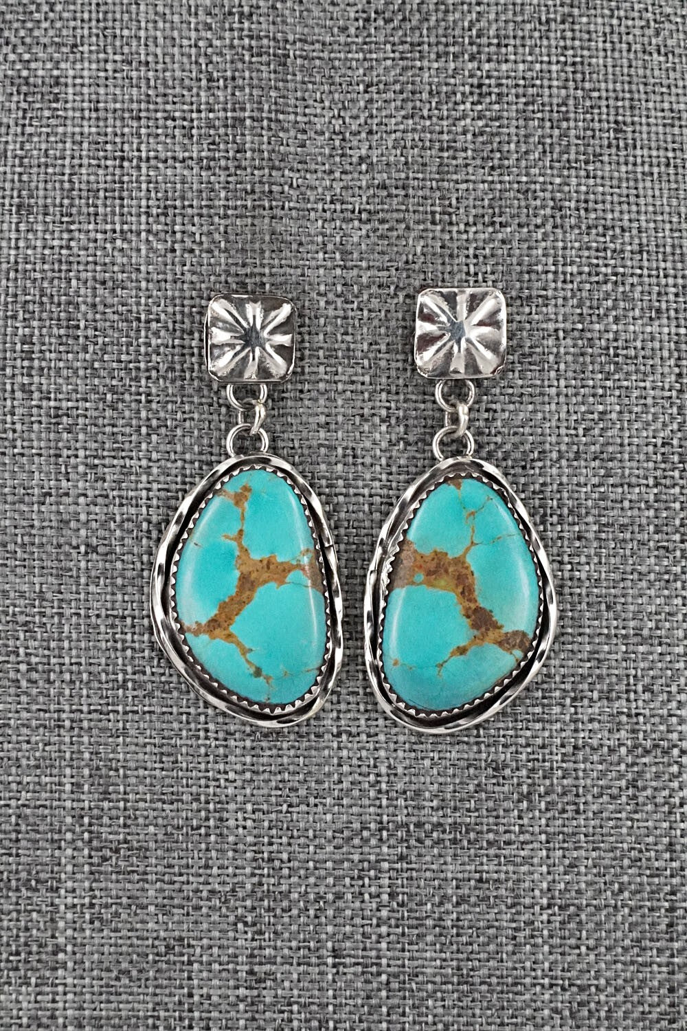 Turquoise & Sterling Silver Earrings - Ernest Hawthorne