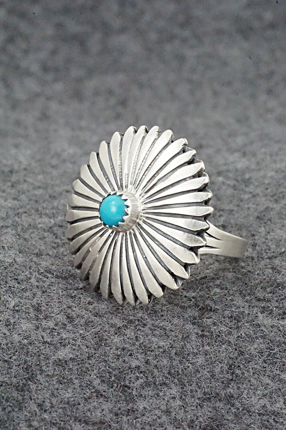 Turquoise & Sterling Silver Ring - Alice Rose Saunders - Size 8.5