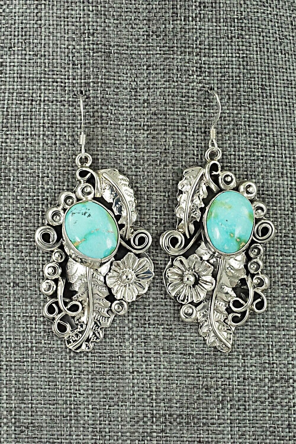 Turquoise & Sterling Silver Squash Blossom Set - Harry B. Yazzie