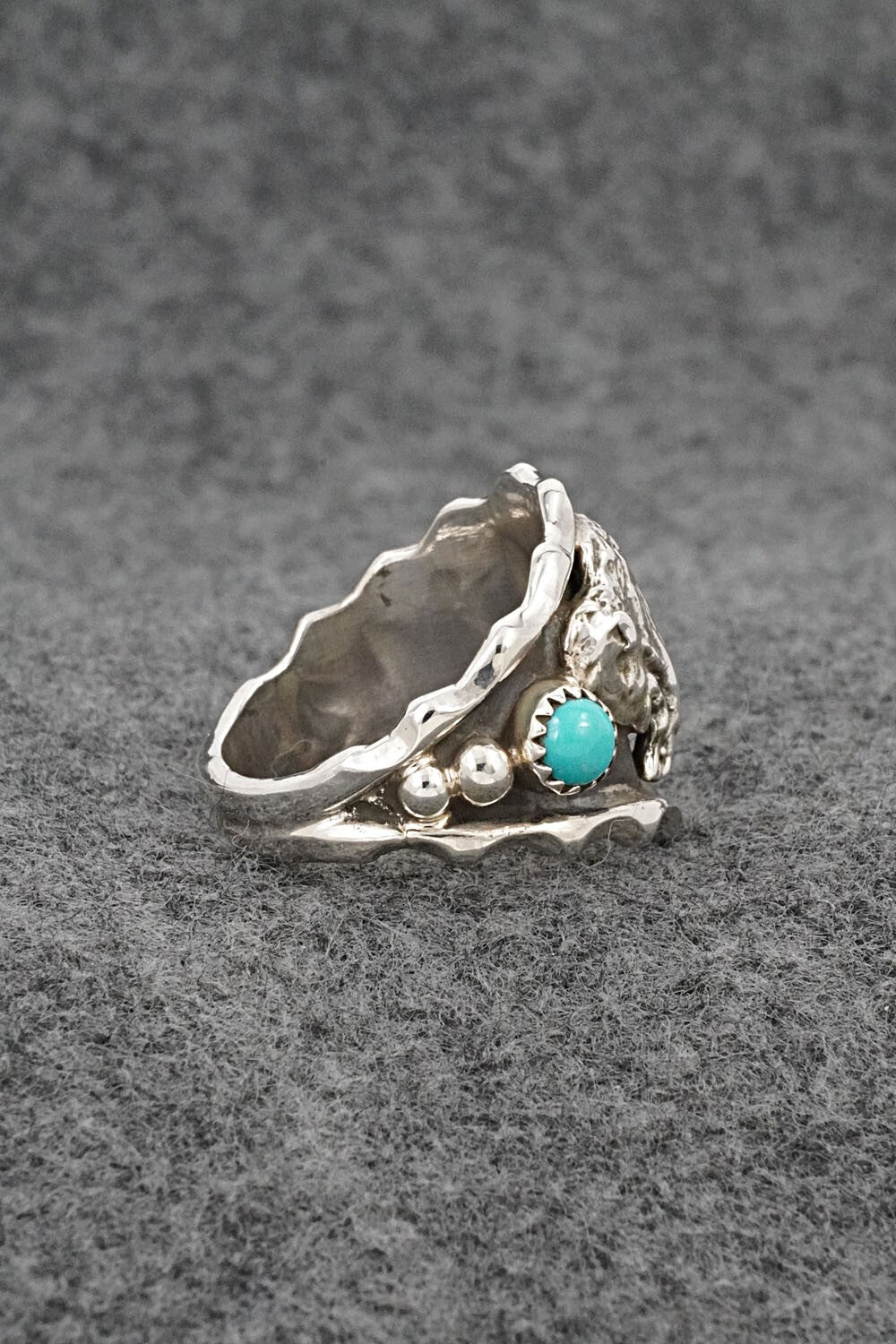 Turquoise & Sterling Silver Ring - Genevieve Francisco - Size 10.75