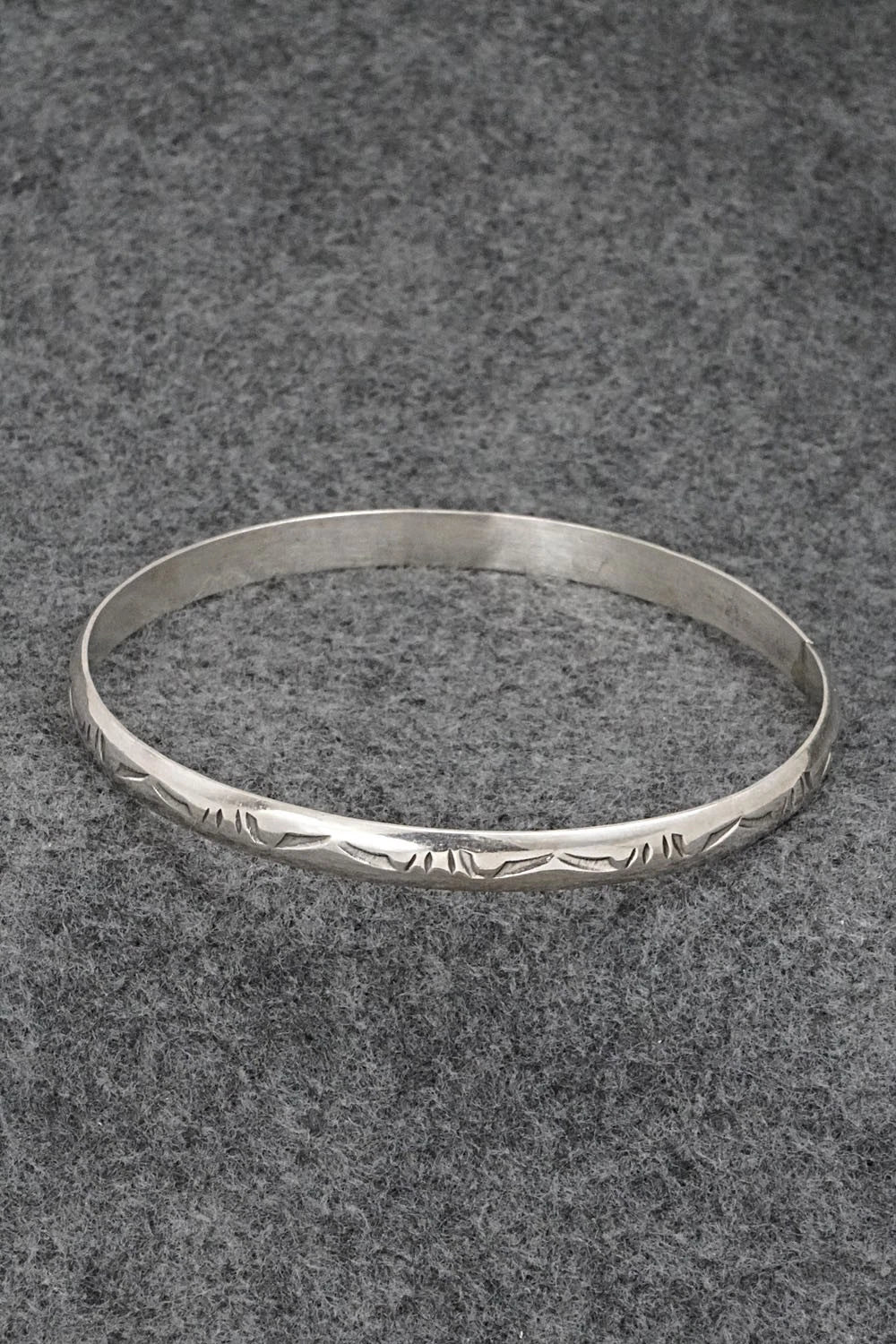 Sterling Silver Bangle Bracelet - Elaine Tahe