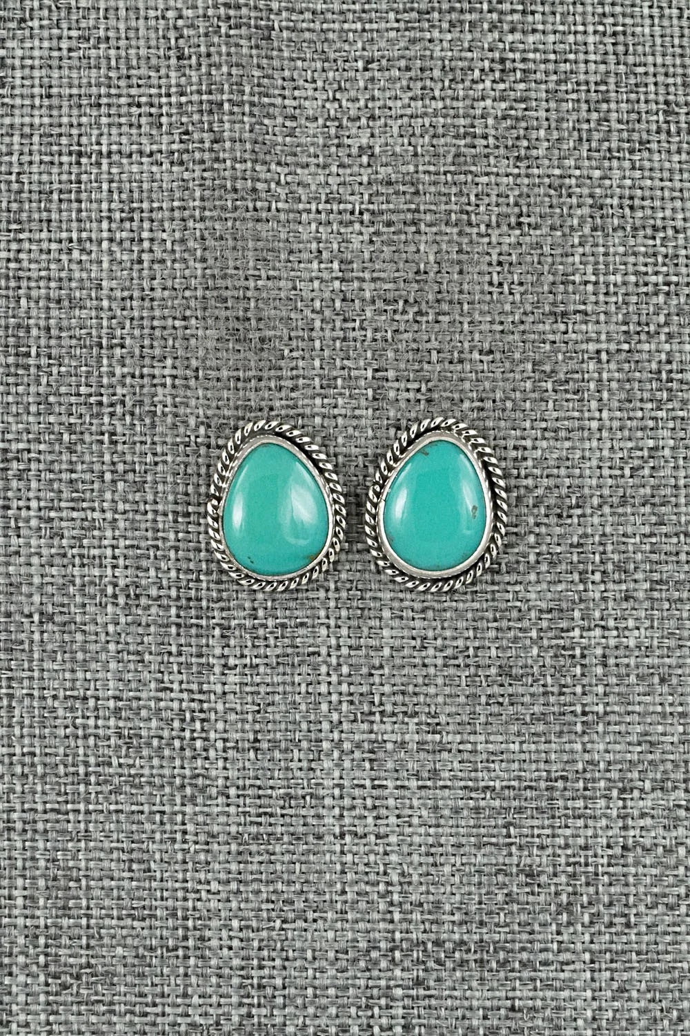 Turquoise & Sterling Silver Earrings - Rosemary Saunders