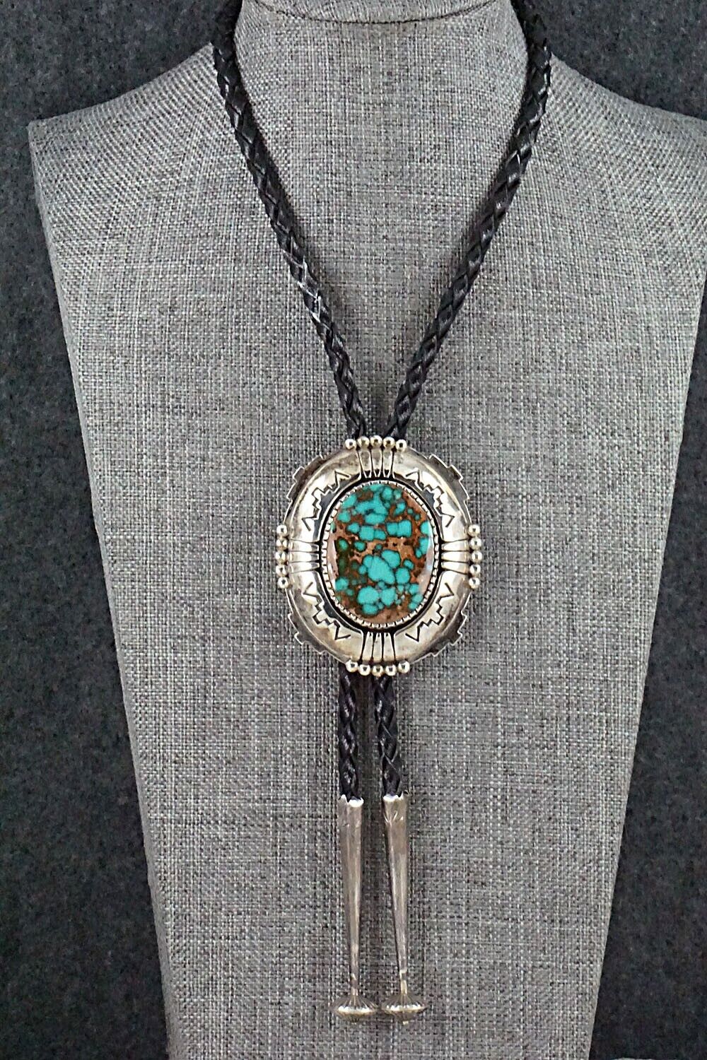 Turquoise & Sterling Silver Bolo Tie - Oliver Smith