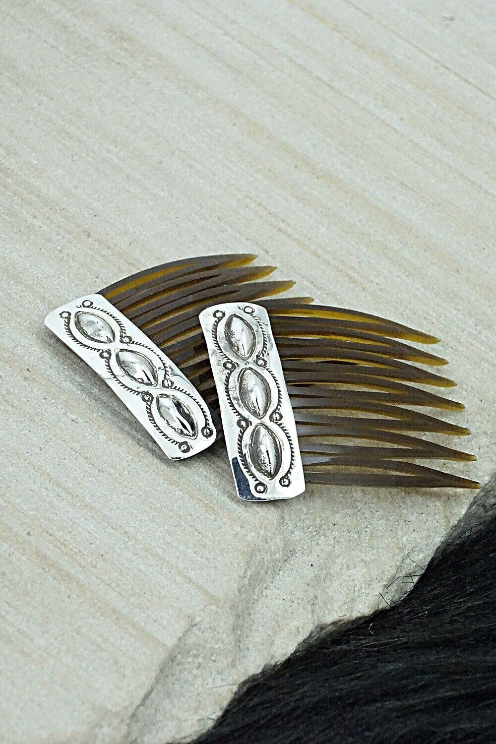 Sterling Silver Hair Combs - Jennie Blackgoat