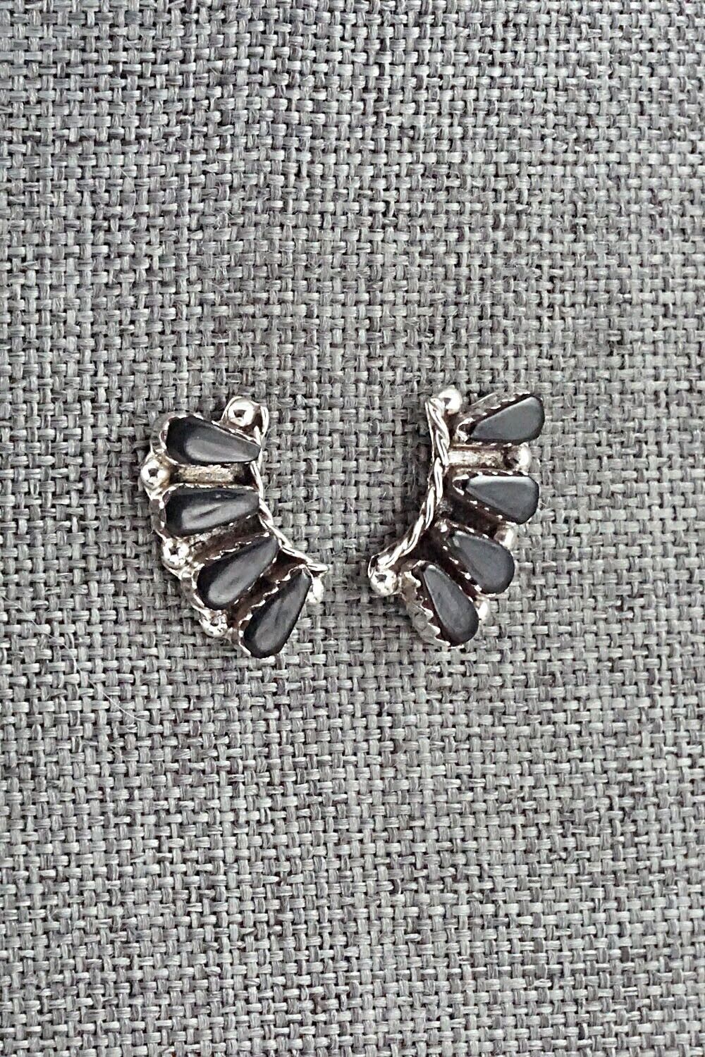 Onyx & Sterling Silver Earrings - Diane Cachini