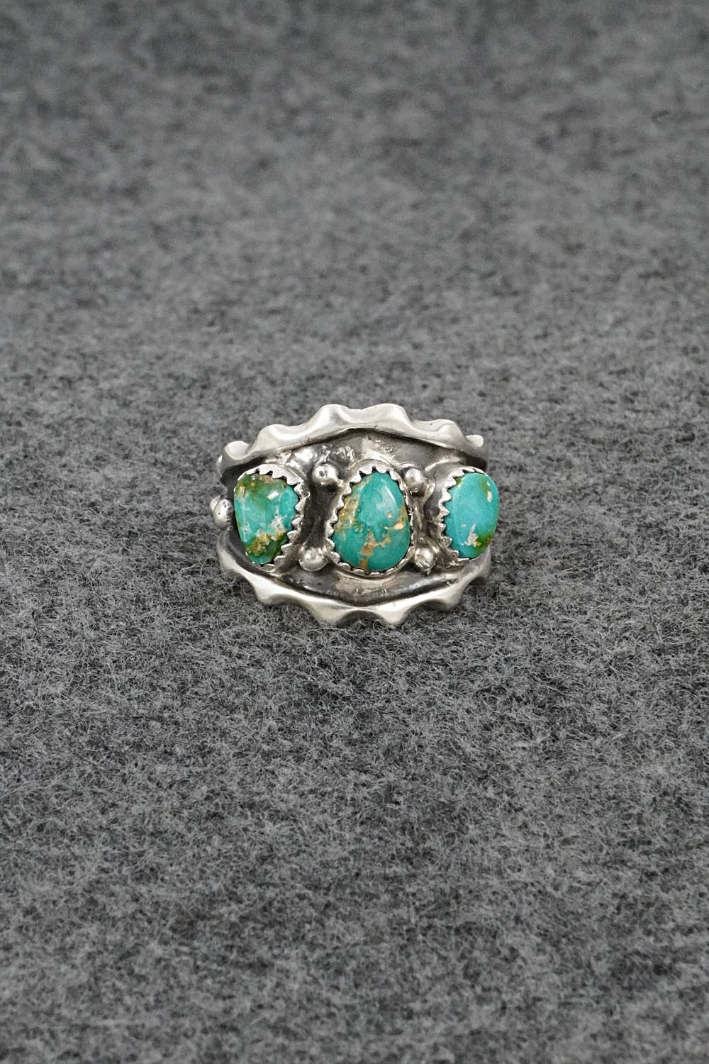 Turquoise & Sterling Silver Ring - Genevieve Francisco - Size 10