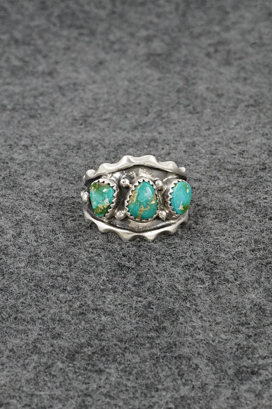 Turquoise & Sterling Silver Ring - Genevieve Francisco - Size 10