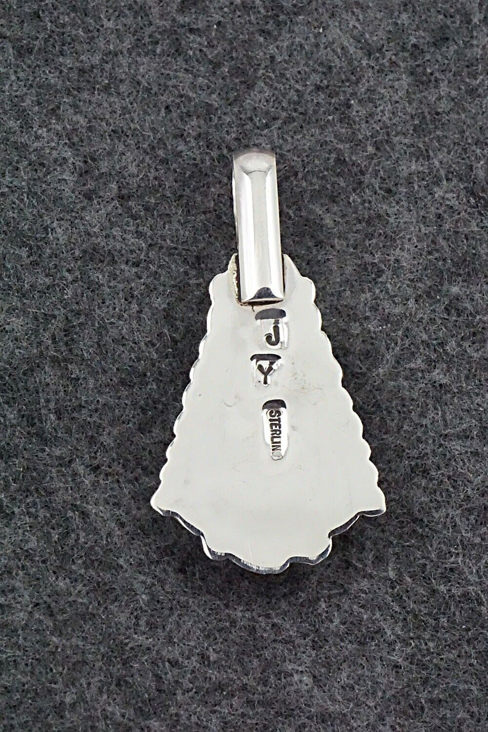 Mother of Pearl & Sterling Silver Pendant - Juanita Yatsatie