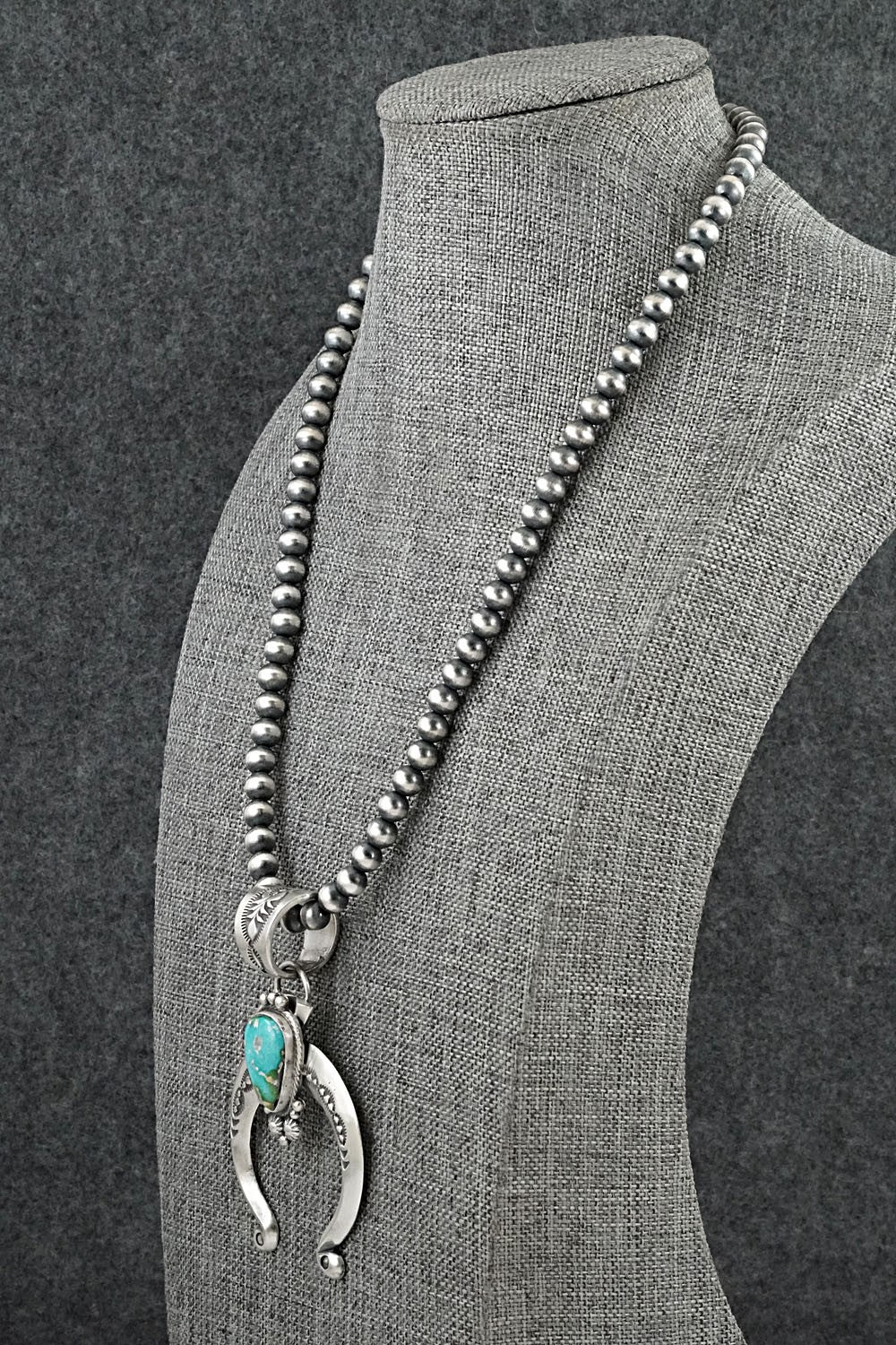 Turquoise & Sterling Silver Necklace - Samuel Yellowhair