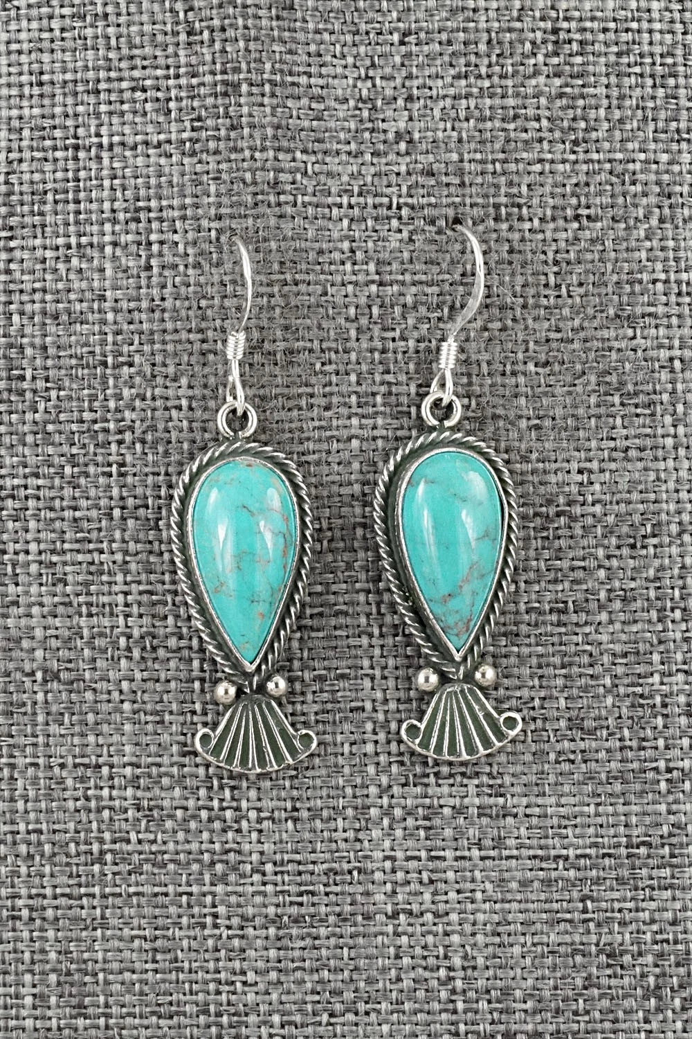 Turquoise & Sterling Silver Earrings - Verley Betone