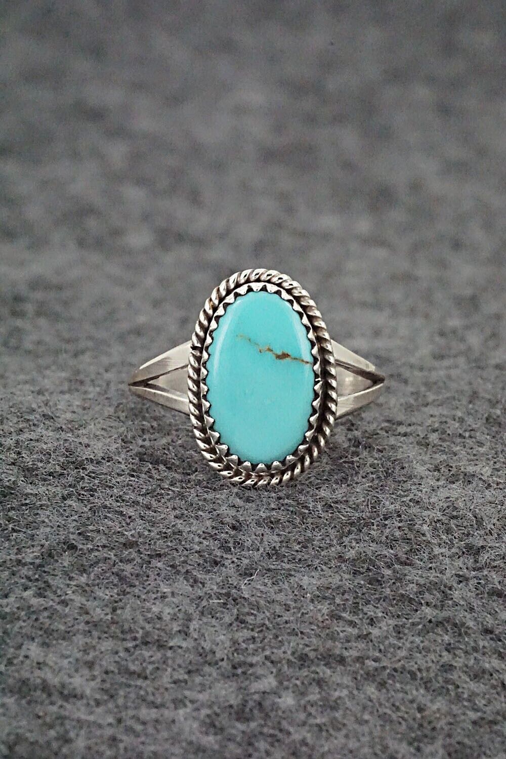 Turquoise & Sterling Silver Ring - Robert Martinez - Size 7.5