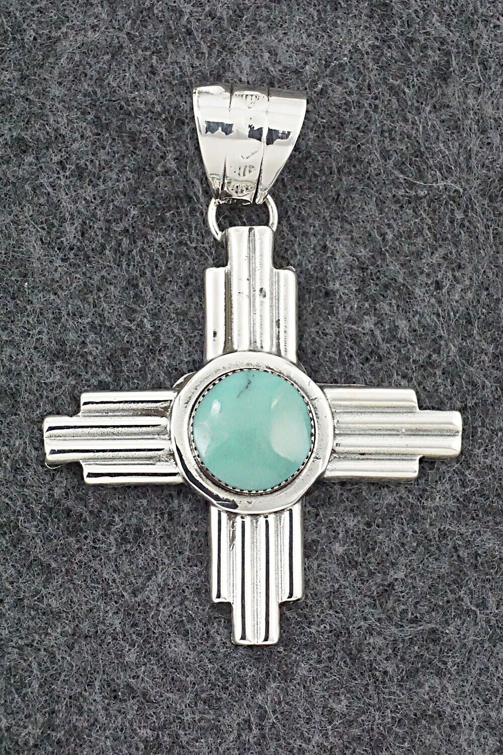 Turquoise & Sterling Silver Pendant - Ryntanna Yazzie