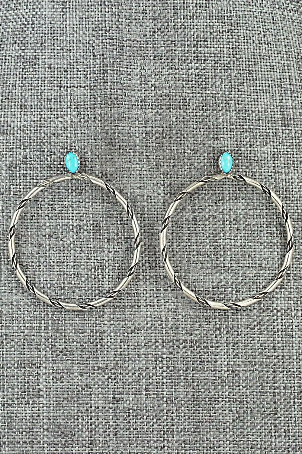 Turquoise & Sterling Silver Earrings - Nashina Tsosie