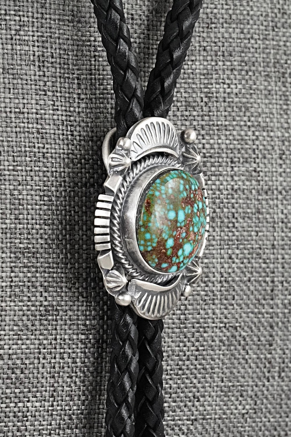 Turquoise & Sterling Silver Bolo Tie - Bob Becenti