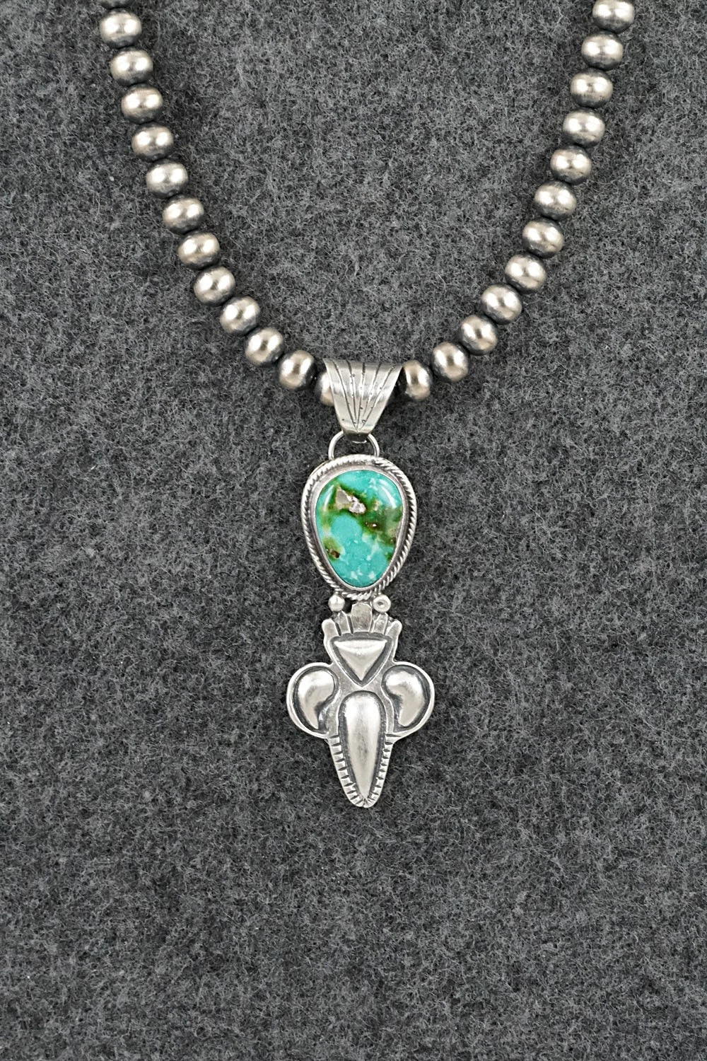 Turquoise & Sterling Silver Necklace - Gary Shorty