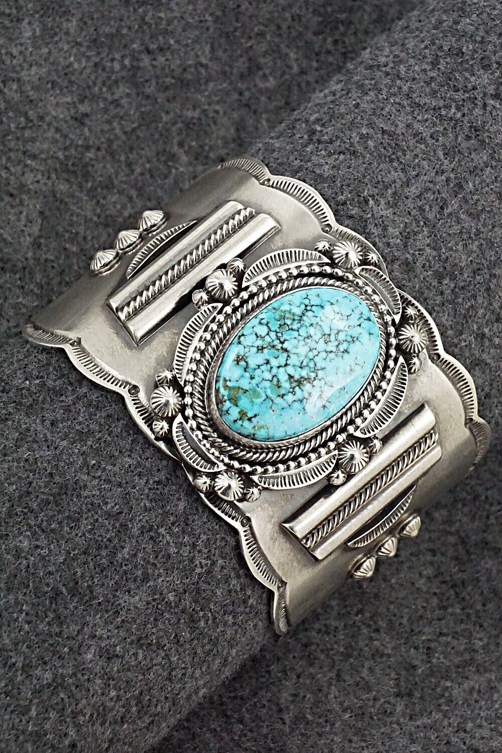 Turquoise & Sterling Silver Bracelet - Tom Lewis