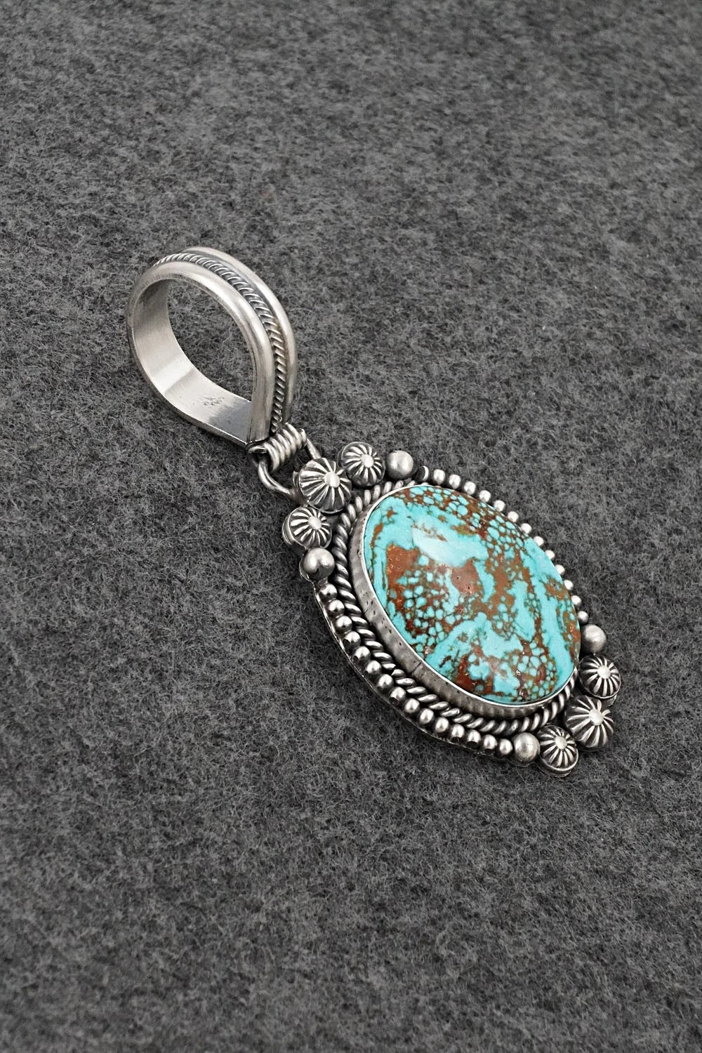 Turquoise & Sterling Silver Pendant - Michael Calladitto