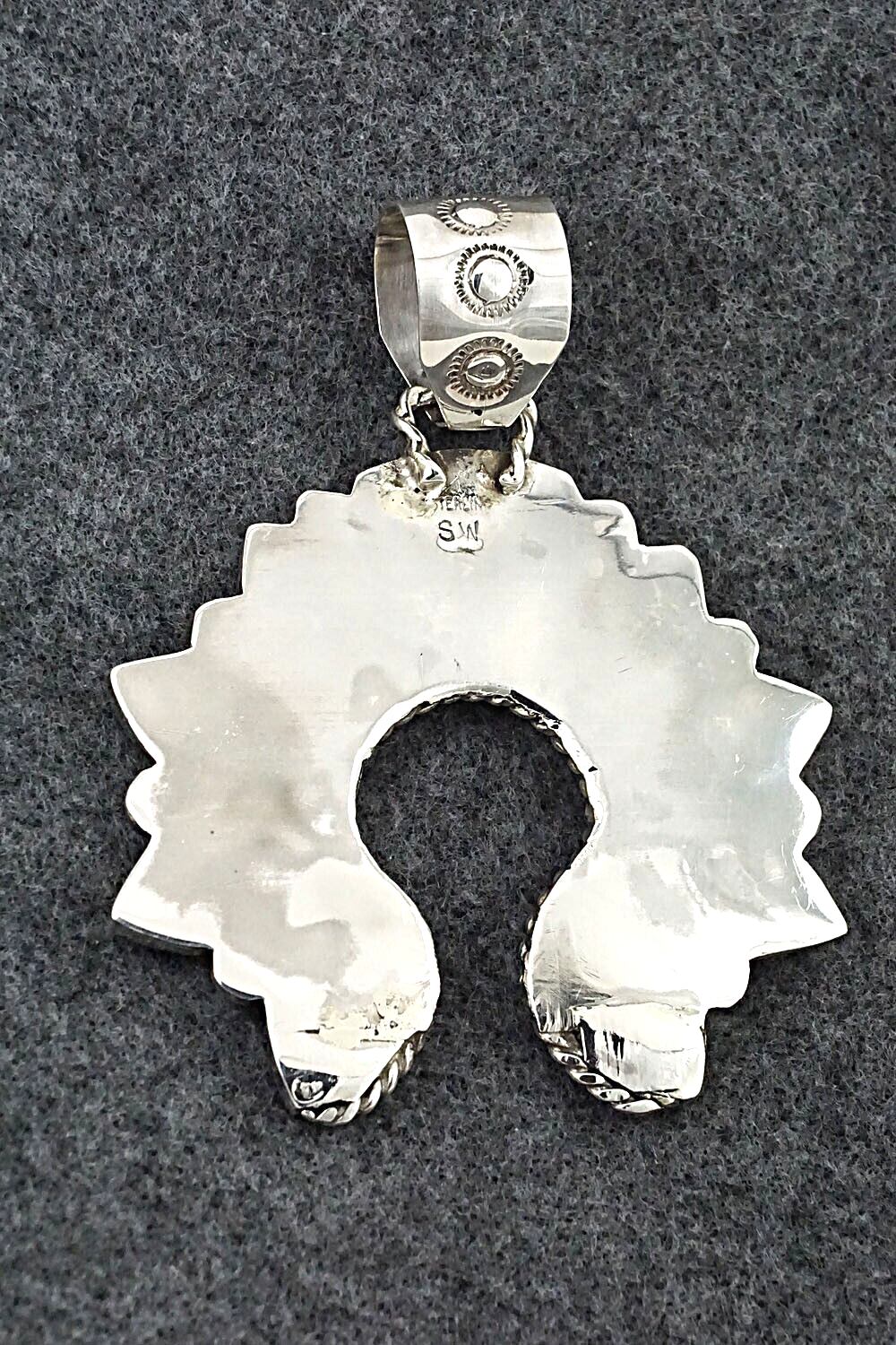 Spiny Oyster and Sterling Silver Pendant - Selina Warner