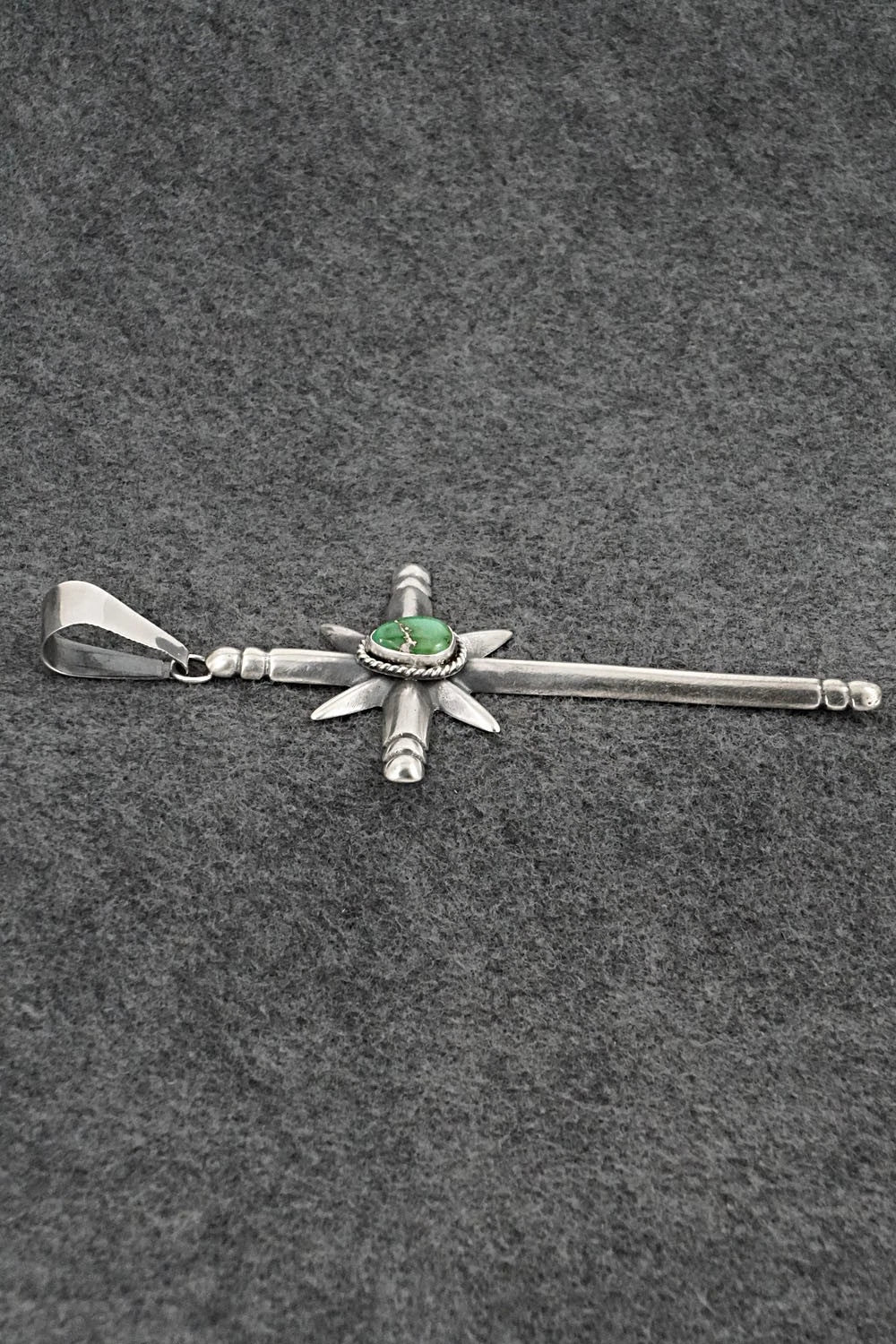 Turquoise & Sterling Silver Pendant - Eugene Gruber