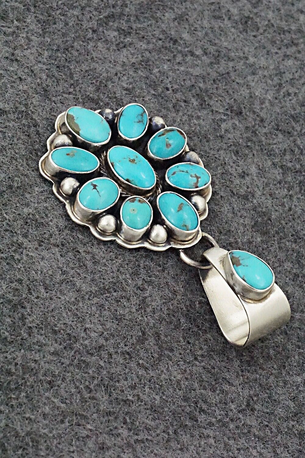 Turquoise & Sterling Silver Pendant - Kathleen Livingston